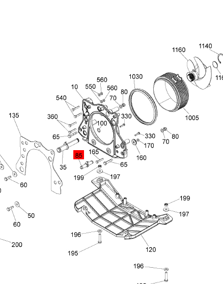 WATER STRAGHT FITTING, OUT Spark